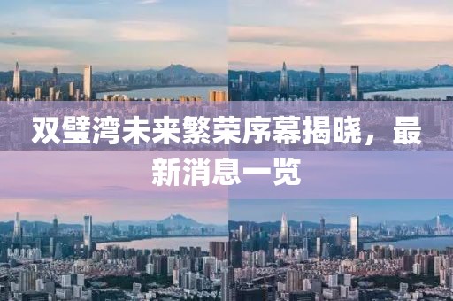 双璧湾未来繁荣序幕揭晓，最新消息一览