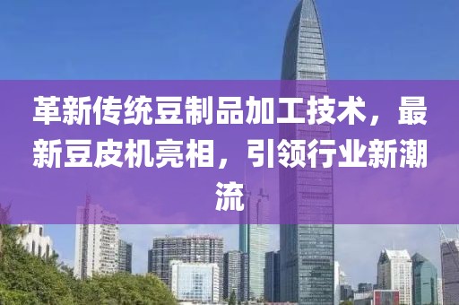 革新传统豆制品加工技术，最新豆皮机亮相，引领行业新潮流