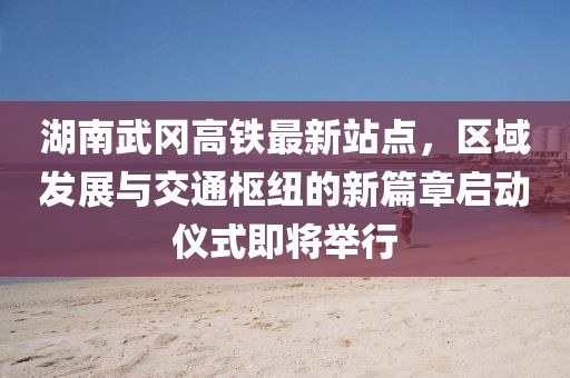 湖南武冈高铁最新站点，区域发展与交通枢纽的新篇章启动仪式即将举行