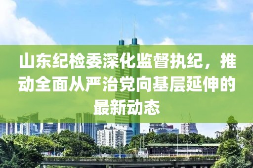 山东纪检委深化监督执纪，推动全面从严治党向基层延伸的最新动态