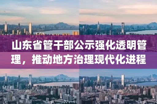 山东省管干部公示强化透明管理，推动地方治理现代化进程