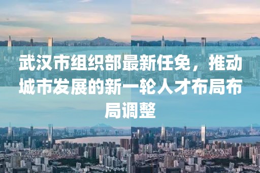 武汉市组织部最新任免，推动城市发展的新一轮人才布局布局调整