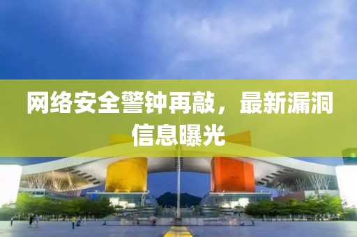 网络安全警钟再敲，最新漏洞信息曝光