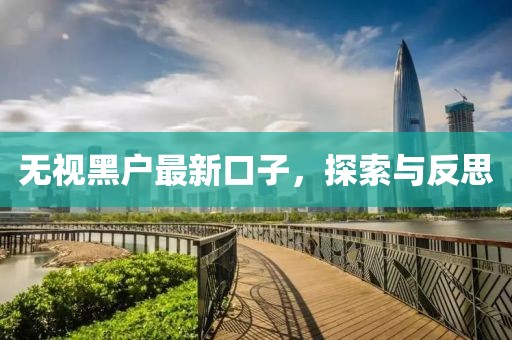 无视黑户最新口子，探索与反思