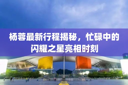 杨蓉最新行程揭秘，忙碌中的闪耀之星亮相时刻
