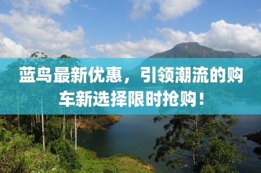 蓝鸟最新优惠，引领潮流的购车新选择限时抢购！