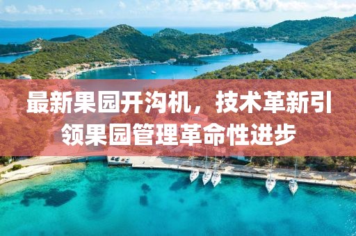 最新果园开沟机，技术革新引领果园管理革命性进步