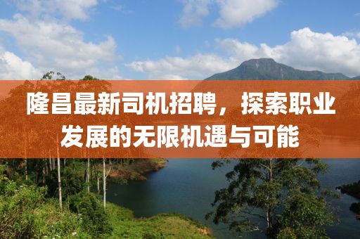 隆昌最新司机招聘，探索职业发展的无限机遇与可能