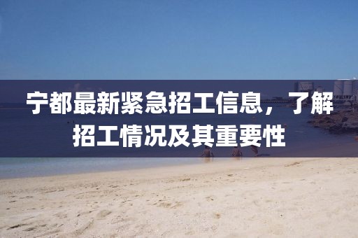 宁都最新紧急招工信息，了解招工情况及其重要性