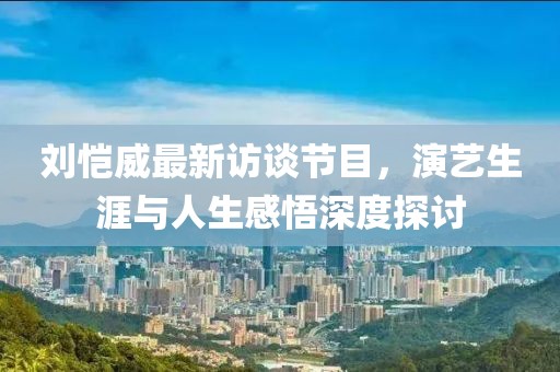 刘恺威最新访谈节目，演艺生涯与人生感悟深度探讨