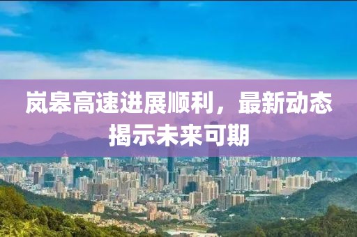 岚皋高速进展顺利，最新动态揭示未来可期