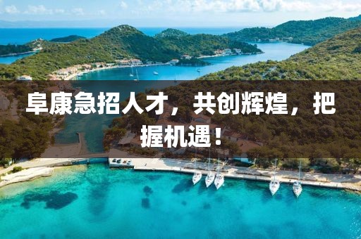 阜康急招人才，共创辉煌，把握机遇！