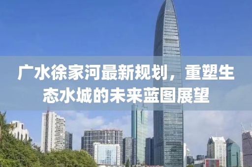 广水徐家河最新规划，重塑生态水城的未来蓝图展望