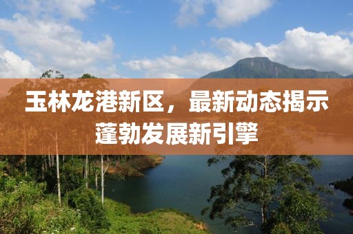 玉林龙港新区，最新动态揭示蓬勃发展新引擎