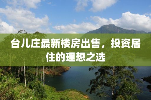 台儿庄最新楼房出售，投资居住的理想之选