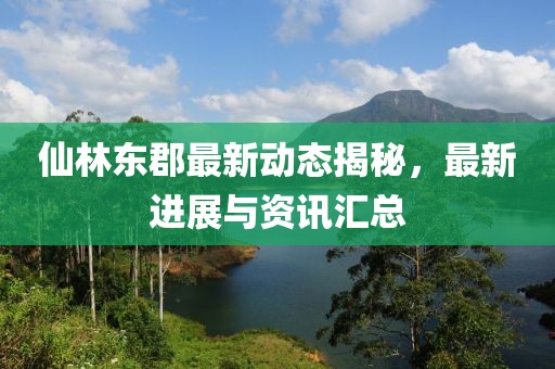 仙林东郡最新动态揭秘，最新进展与资讯汇总
