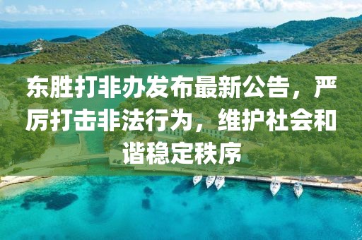 东胜打非办发布最新公告，严厉打击非法行为，维护社会和谐稳定秩序
