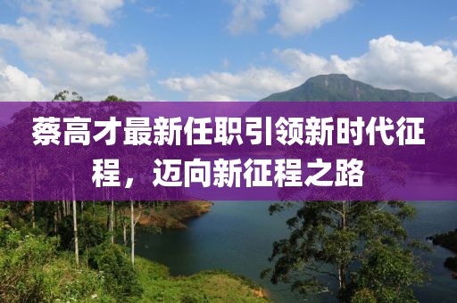 蔡高才最新任职引领新时代征程，迈向新征程之路