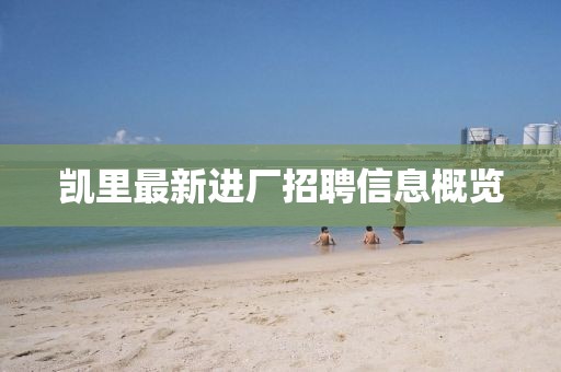 凯里最新进厂招聘信息概览