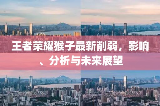 王者荣耀猴子最新削弱，影响、分析与未来展望