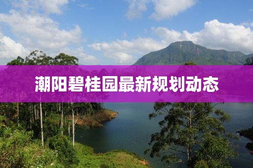 潮阳碧桂园最新规划动态