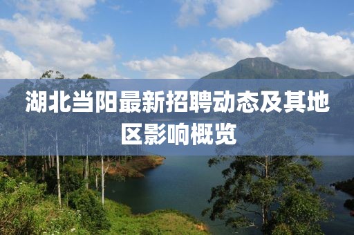 湖北当阳最新招聘动态及其地区影响概览