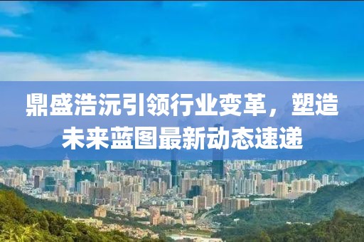 鼎盛浩沅引领行业变革，塑造未来蓝图最新动态速递