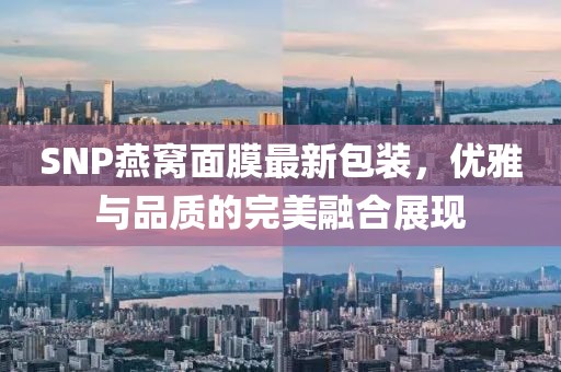 SNP燕窝面膜最新包装，优雅与品质的完美融合展现