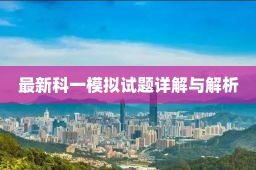 最新科一模拟试题详解与解析