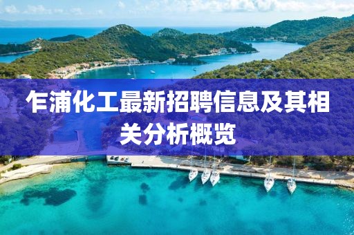 乍浦化工最新招聘信息及其相关分析概览