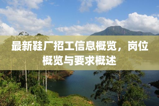 最新鞋厂招工信息概览，岗位概览与要求概述