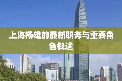 上海杨雄的最新职务与重要角色概述