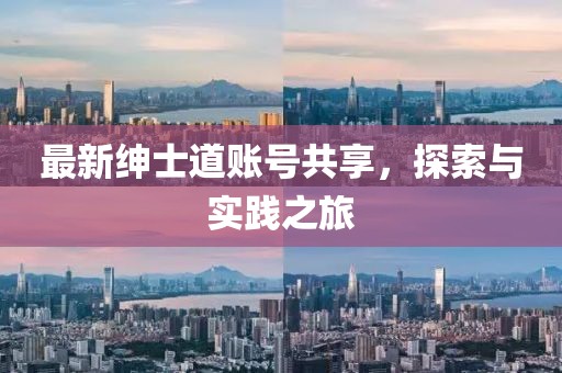 最新绅士道账号共享，探索与实践之旅