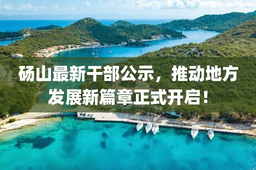 砀山最新干部公示，推动地方发展新篇章正式开启！
