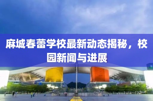 麻城春蕾学校最新动态揭秘，校园新闻与进展