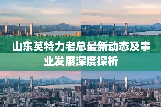 山东英特力老总最新动态及事业发展深度探析