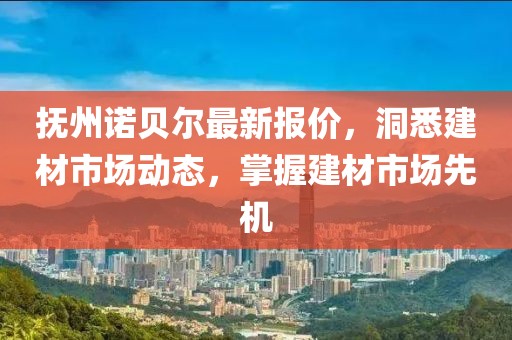 抚州诺贝尔最新报价，洞悉建材市场动态，掌握建材市场先机