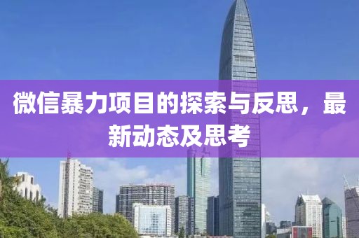 微信暴力项目的探索与反思，最新动态及思考