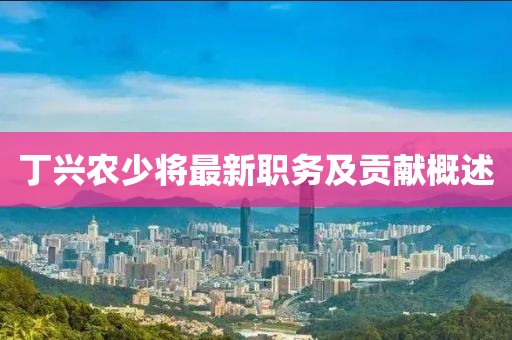 丁兴农少将最新职务及贡献概述