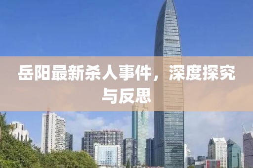 岳阳最新杀人事件，深度探究与反思