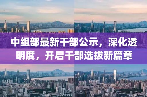 中组部最新干部公示，深化透明度，开启干部选拔新篇章