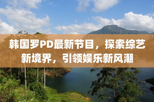 韩国罗PD最新节目，探索综艺新境界，引领娱乐新风潮