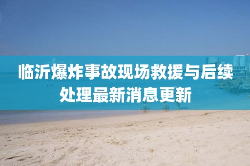 临沂爆炸事故现场救援与后续处理最新消息更新