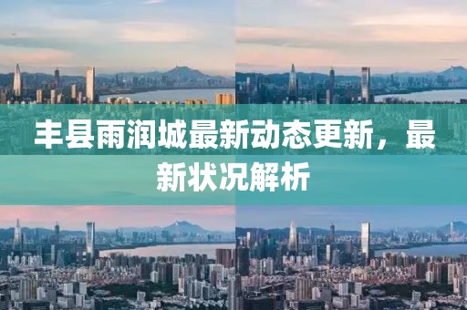丰县雨润城最新动态更新，最新状况解析
