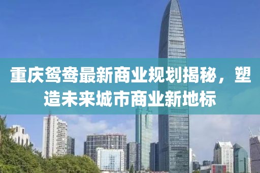 重庆鸳鸯最新商业规划揭秘，塑造未来城市商业新地标