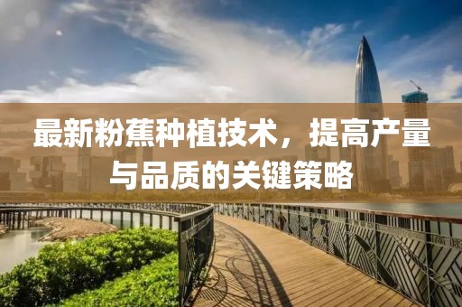 最新粉蕉种植技术，提高产量与品质的关键策略
