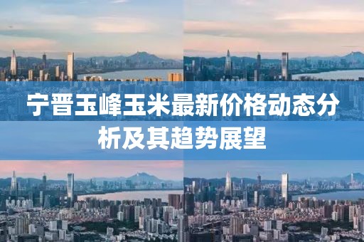 宁晋玉峰玉米最新价格动态分析及其趋势展望