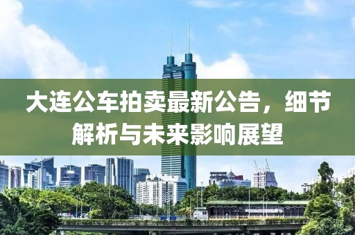大连公车拍卖最新公告，细节解析与未来影响展望