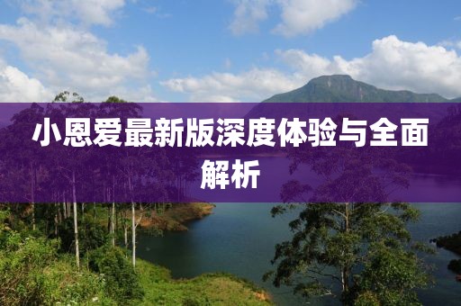 小恩爱最新版深度体验与全面解析