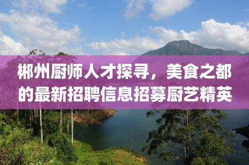 郴州厨师人才探寻，美食之都的最新招聘信息招募厨艺精英